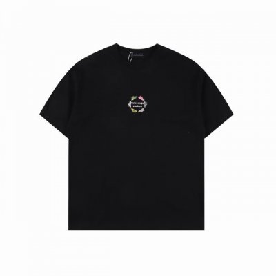 balenciaga 巴黎世家 25Ss 老爹鞋图案字母印花短袖T恤 购入原版开模打造 全套定制辅料 所有细节完美还原 定织定染260G纯棉精梳棉面料 洗水后达