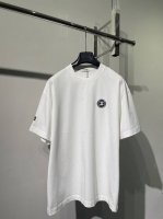 现货 香奈儿新款小标简约T恤 立体硅胶工艺 280克重磅纯棉面料 百搭神器 黑白双色 男女同款 码数S-Xxl