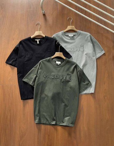高品质 货号2565Lacoste法国鳄鱼男装官网新款休闲纯棉舒适短袖正肩T恤 官网新款 胸前大刺绣 高品质货全棉230克洗水面料 柔软舒适！品质超好！基础款主