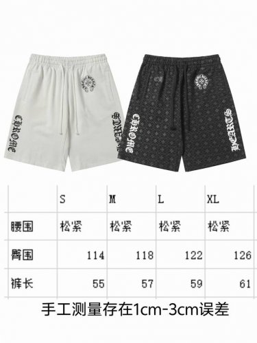 现货 p 2282 克罗心2025春夏新款十字花童马蹄梵文印花休闲短裤轻奢裤 颜色:黑色 白色 码数：S M L Xl