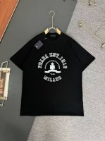 p110 prada *普拉达*320G克重磅纯棉T恤宽松版 立体印花工艺Logo设计 春夏新款圆领时尚短袖T恤 贴肤舒适，耐看又好穿 原厂工艺一丝不苟，休闲百