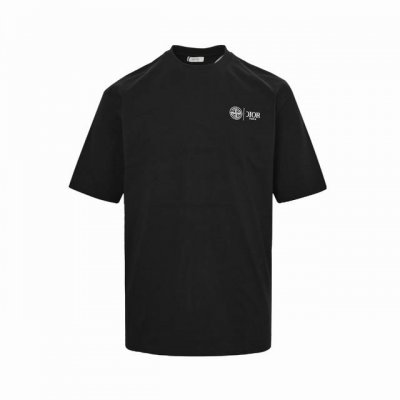 dior 迪奥 25Ss 石头岛联名前后准心印花短袖 轻奢主义 男女日常通勤穿搭必备单品 正确版本 随意对比 详细特征 260克 % 纯棉双纱汗布面料 面部无尘