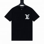 款号Y822 Louis Vuitton2025S新品走秀款 涂鸦字母Logo印花T恤 采用280克36支活性环保面料 同缸定织定染原版同色螺纹 高端印花工艺