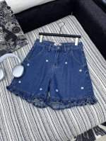 爆款现货 原单品质 Chane*｜25新款中古系列荷叶边手工钻牛仔裤 爆单系列款 气质女神必入 重工手工 满满的高级感 经典剪裁 拉长身材比例 实力遮肉显瘦！永