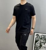 上衣 裤子 Fend*芬-迪25S春夏新款圆领短袖.简约基础款！极为经典小怪兽绣花是整个造型的亮点.对于Fd的经典演绎.优质240G冰棉布制成.机织技术 相比于