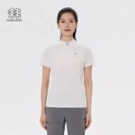 区别市场版本！ 2025 Kolon Sport可隆户外休闲衣女子隐藏式半拉链徒步吸湿速干短袖T恤 女款隐藏式半拉链设计 胸前3D立体质感Logo 面料具有速干