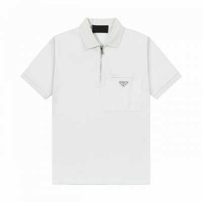 品牌 普拉达 prada 面料 纯棉丝光珠地 克重 230 颜色 黑色 白色 尺码 M-Xxl 原版定制1 1细节还原 三标Logo齐全 拉链钢印Logo 高端