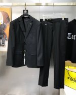 整套 上衣 西裤 D*Or 迪奥2025早春新款原单男士商务休闲西装套装 西服外套西裤 可拆开售卖官网同步售卖 高端定制 时尚百搭 爆款金属Logo装饰设计 采