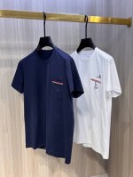 p210 Tb家 2025春夏最新船锚绣标男士圆领短袖T恤衫，休闲剪裁棉质运动衫，简单大方，胸前雅致拼布口袋设计，经典的船锚刺绣徽标，搭配标志性红白蓝条纹立体刺