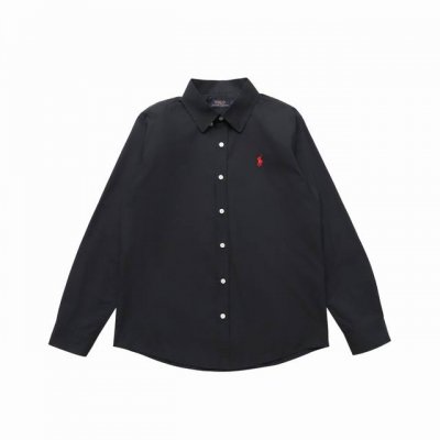 顶级复刻版本 Ralph Lauren 拉夫劳伦 新款刺绣Logo长袖衬衫衬衣 颜色：黑色 白色 藏青色 顶级复刻版本 区别市场通货 辅料: 原版吊牌水洗标 2