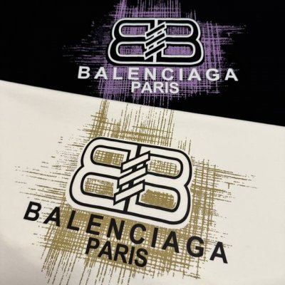 巴黎世家Balenciaga 锁扣幻影宽松字母印花情侣短袖 情侣同款 定织定染一致260G纯棉双纱面料 同缸零色差领口螺纹 领口包边压线 四针六线工艺 面料舒适