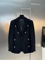 Vatn*潮牌25S休闲西服外套老客户推荐外贸公司订单！满身金属钻面设计感.尊贵奢华！进口原版天眼布四面弹布料，笔挺垂感十足，整件衣服车工走线整齐平整，所有五金