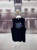 dior*迪奥 2025夏季数字Cd字母Logo图案印花 坎肩汗背心 运动健身 简约风 走秀款 圆领无袖T恤衫 宽松版型 男女同款 上身效果很赞 透气 颜色 黑