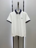 巴宝莉25Ss新款春夏短袖翻领T恤polo，最高版本客供定制高端朱地面料简单时尚款，螺纹拼色螺纹配色超级好看！胸前战马标识刺绣经典Logo简单大方的款式！满满的