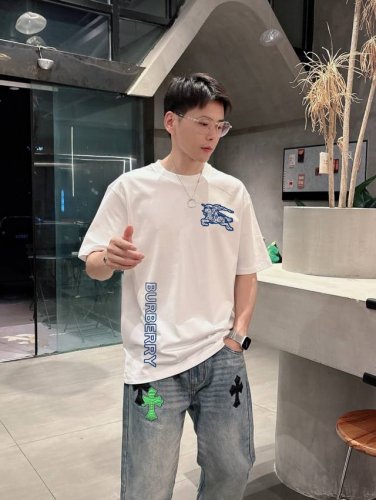 Burberry 巴宝莉 2025春夏新品 三标齐全 丝光棉短袖T恤 好货不用过多介绍 看细节 专柜码数 M-Xxxl 175 140建议L