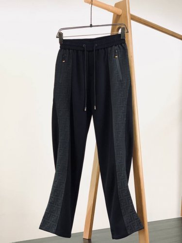 fendi 芬迪 2025Fw春季新品 抽绳拼接休闲裤 时尚系列 独特拼料设计 抽绳休闲裤 订纱开始订染和订纺 国内某大厂出口日本 和供应几大顶级品牌的面料 手