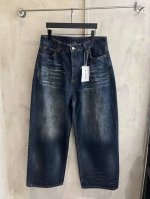 3090# 官网同步品质Acne Studios25新款牛仔裤.Ac新款神裤皮口袋柳丁牛仔长裤.重工水洗手绘毛须工艺，阔腿版型.男女同款 码数：Xs.S.M.L