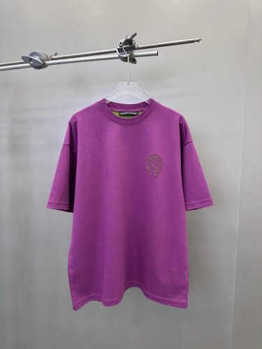 克罗心 新款短袖T 成衣洗水吊磨烧花工艺 特殊混纺双色面料 男女同款 尺码Sml