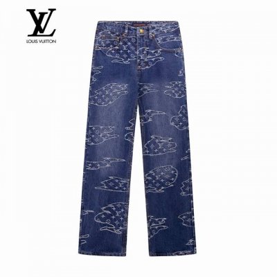 上新 Louis Vuitton丨路易威登 25Ss 新款云纹 提花牛仔套装牛仔裤- 采用定制斜纹提花牛仔料， 上身质感十足，舒适贴肤， 具有较好的耐磨性与透气