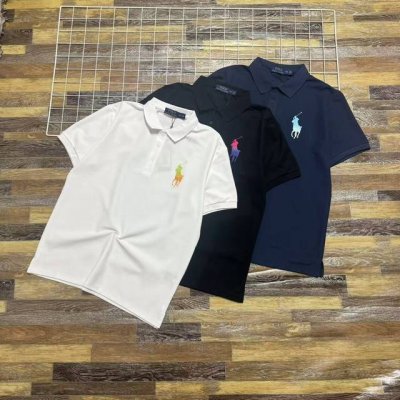 新款上新 爆款推荐 2025 最新款爆款推荐渐变色保罗Ralph Lauren拉夫劳伦polo衫万针刺绣情侣款男女同款翻领打底衫商务时尚简约风polo衫男士短袖