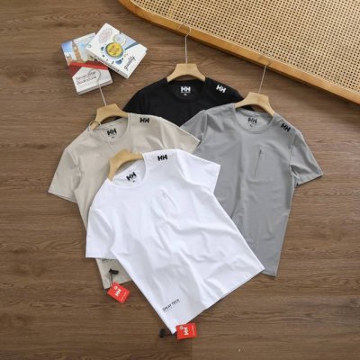 上新 品牌：海丽汉森 Helly Hansen 尺码：M-L-Xl-Xxl-Xxxl 颜色：白色-黑色-卡其-灰色 类型：男士户外运动速干T恤 材质：220克运