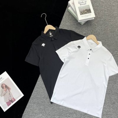 Descente 迪桑特 无痕速干压胶 立体硅胶Logo运动休闲短袖polo衫 -不管是商务出行，还是运动休闲，一件顶所有！高端大气上档次 -此款面料采用无痕抗