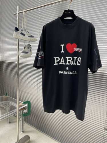 balenciag 25Ss新款Overlayer Political Campaign白色和黑色复古平纹针织小号版型T恤！ 码数：S.M.L.Xl 尺码