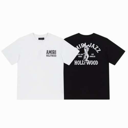 8039# Amiri新款狼人卡通宽松版T桖，采用300克重面料，颜色：黑色，白色，尺码：S M Lxl