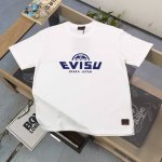 款号 F686 2025新款Evisu福神家花字母图案Logo印花休闲情侣短袖T恤 经典永远不会过时 人手必备款 230G纯棉精梳棉不起球不起毛 上手质感绝对可