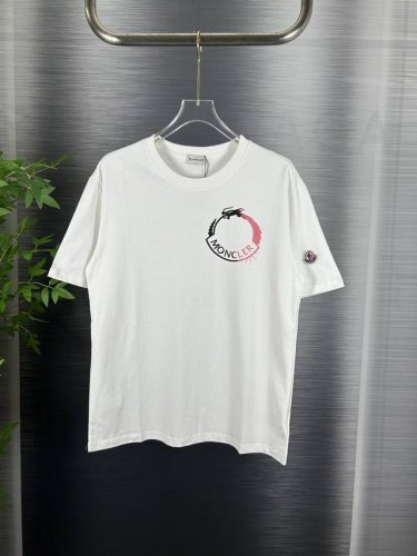 上新款号: M1036 Moncler 蒙口 官网同款印花图案 双纱纯棉短袖 - 260G双纱纯棉顶级面料 手感柔软 百分百纯棉独家出货 定染硫化黑无尘处理面料