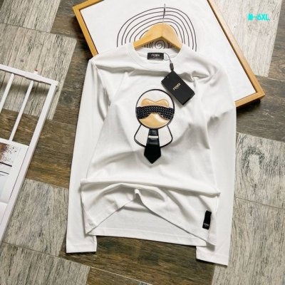Fend芬迪 胖哥福音 最大穿240斤 重磅推荐 2025早春款专柜最新款长袖圆领T恤 高端订制 秋冬单穿打底都非常出色 设计前 卫 经典品牌Logo点缀重工设