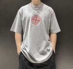 上新 Stone Island Ss25石头岛蛇年限定系列机能风红色胸前刺绣情侣款短袖T恤-代工厂p跟单出品 代购指定版本 原档案原数据开发版型，一维码解析，洗