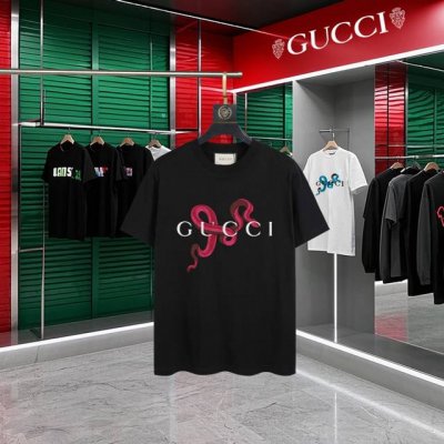 上新款号：G764 Gucci~古驰 2025新款高品质圆领短袖T恤 袖口车有进口绣花标 定制定染,手感非常舒服 超级百搭好看的一款短袖 三标齐全 非市场普通版