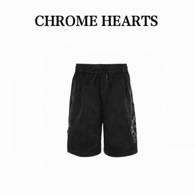 chrome Hearts 克罗心 25Ss 贴布马蹄十字咖刺绣水洗短裤 短裤起飞 超帅的男神裤 380G针织全棉重磅炒洗面料 版型超级赞 反复水洗不变形 炒洗