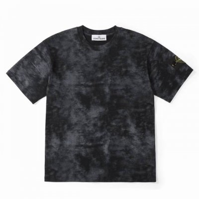 Stone Island石头岛经典徽章水洗做旧扎染棉质短袖T恤 定制主标 辅料 水洗齐全 水洗做旧扎染工艺 甄选250克32支紧密纺双纱纯棉面料 质感厚实但是透