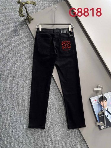 p230 古驰2025四季款修身牛仔裤长裤，采用进口客供日本Denim平纹棉质牛仔面料梭织生产，三标齐全，简约不失大气，柔软细腻舒适，上身百搭时尚G8818 码