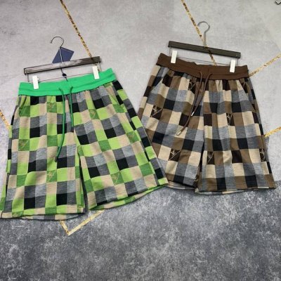 纯原25Ss最新情侣款Lv格纹短裤 原版定制面料 上身舒服 透气 两色现货出S~Xl码