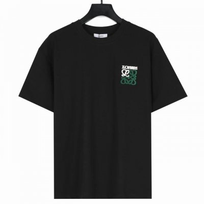 Loewe 罗意威 25Ss 复古撞色刺绣Logo短袖T桖 Logo精致升级，灵感源自八十年代复古 原版面料 官方同款 定制320克同缸染面料 手感非常舒服 春