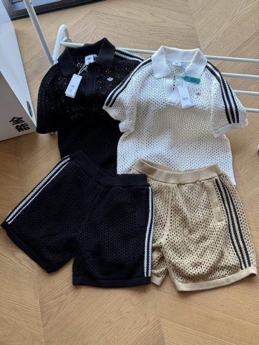 供 短袖 Adidas Originals X Clot Fw24 百搭舒适时尚网状短袖polo衫 男女同款 黑色 白色 S~Xl 原版购入打版 百分百纯棉制造