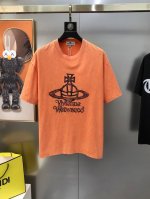 Viv*Enne Westwood 西太后2025春夏新款原单男士圆领短袖T恤 专柜同步售卖 爆款高端品质 高版本 Os版型阔版 印胶印花Logo图案设计 定制