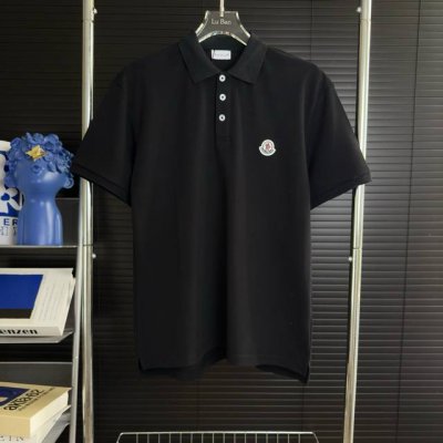 369 当天到货 现货现配 Moncler 蒙口 2025新款 轻奢主义 定制小标字母Logo 休闲polo衫短袖 原版面料 高版本 高品质 对色定染面料 圆领