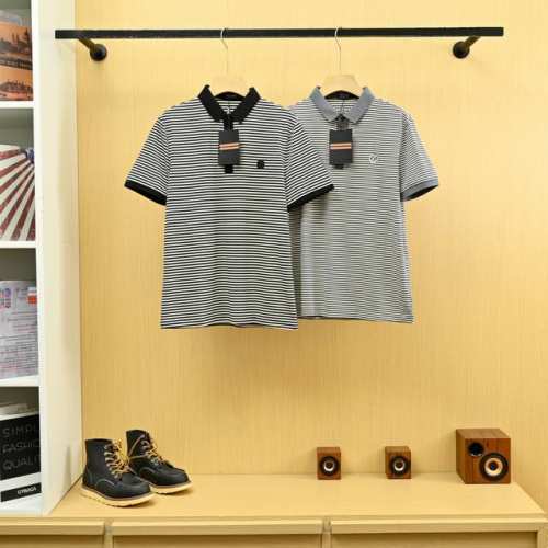 上新， 款号25104 Zegna 杰尼亚25S夏季新款商务男士条纹翻领polo衫！ 来自意大利的奢华享受，Zz杰尼～黑科技液氨丝光棉面料，高端商务休闲polo