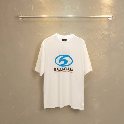 款M56 巴黎 Balenciaga 巴黎世家 Ss 模糊Logo直喷印花短袖T恤 正确260G定染双纱面料 进口直喷机器环保材料印花 字母立体清晰 效果立体
