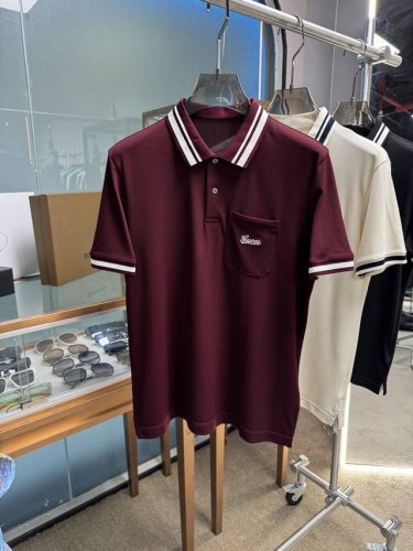 上新 25Ss G家 早春新款起脚中珠面料 Polo 原版定制 进口纱线色染 经典百搭 码数48-56