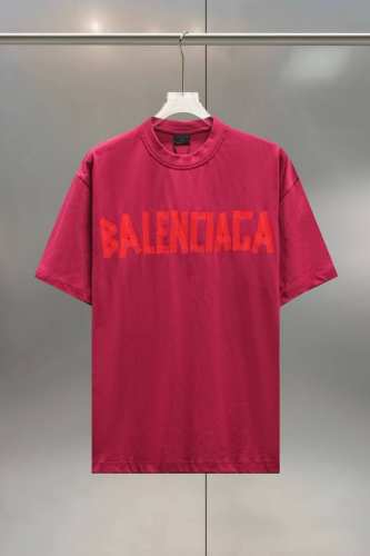 Balenciaga 巴黎胶带美纹纸印花纯棉 圆领T恤 男女同款 宽松版型 颜色: 蓝黑色 黄色 白色 灰白 洗水红 洗水蓝 玫红 军绿 浅绿色 黑色 size