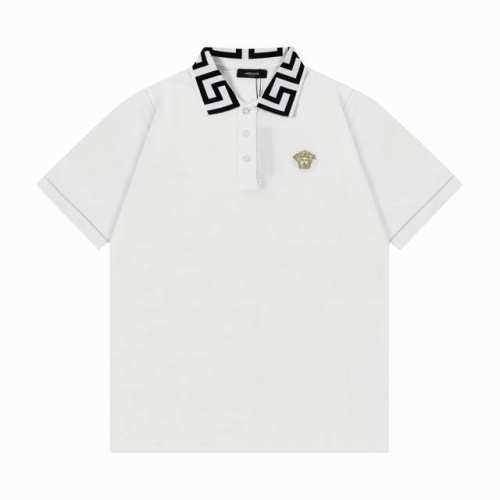 Versace 范思哲 老人头 Logo刺绣 拼色 拼接 polo衫 升级，灵感源自八十年代复古 原版面料 官方同款 定制 同缸染面料 手感非常舒服 春夏最新砖