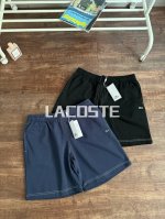 颜色：黑色 藏青 尺码：M到Xxl Lacoste法国鳄鱼男装25春夏新款时尚休闲纯棉运动五分卫裤 Gh2221 线上890 25年柜子新款！明线设计鳄鱼刺绣毛