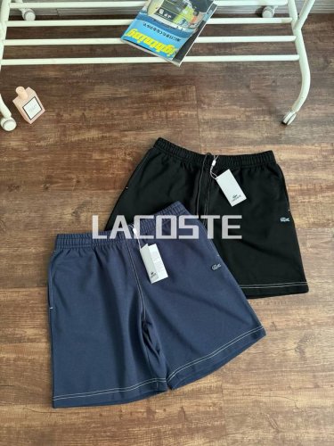 颜色：黑色 藏青 尺码：M到Xxl Lacoste法国鳄鱼男装25春夏新款时尚休闲纯棉运动五分卫裤 Gh2221 线上890 25年柜子新款！明线设计鳄鱼刺绣毛