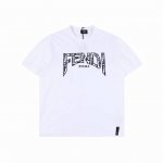 170 Fendi 芬迪 贴布字母刺绣短袖T恤 定制280克潮牌双面面料，罗纹本布，定制双F提花面料，皮革采用进口机定位激光切割，位置更为准确，树脂扣和吊唛皆由