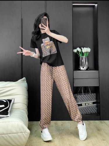 款号:F085 fendi 芬迪 25Ss 大师亲手设计潮牌新品印花圆领短袖T恤 春夏最新砖柜同步 Os落肩版型 - 260G双纱纯棉顶级面料 手感柔软 百分百